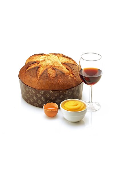 Gilber Artisanal Italian Panettone with Zabajone Cream 1kg - hand packaged