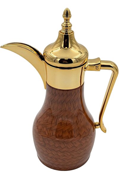 B&D إبريق دلة حراري أنيق من باندتولز - نقش خشبي بلمسة نهائية ذهبية، 0.8 لتر