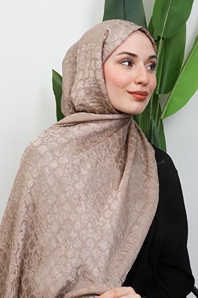 GİYZAMİLA Halka Aerobin Shawl Mink