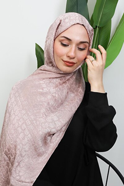 GİYZAMİLA Halka Aerobin Shawl Dusty Rose