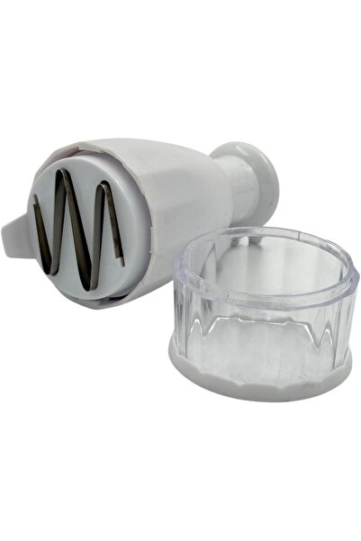 B&D Manual Vegetable Chopper 10 cm, Gray Plastic with Transparent Base