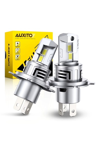 AUXITO Set becuri LED Turbo H4/9003/HB2 (2), 60W, CANBUS, ventilator integrat