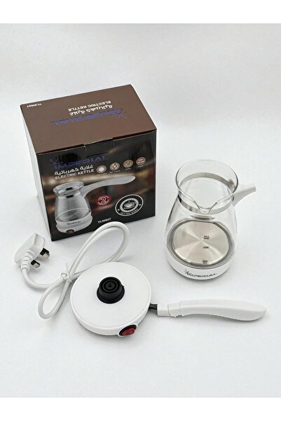 IMPERIAL TYRES Imperial Electric Kettle, Glass, 400 ml, White