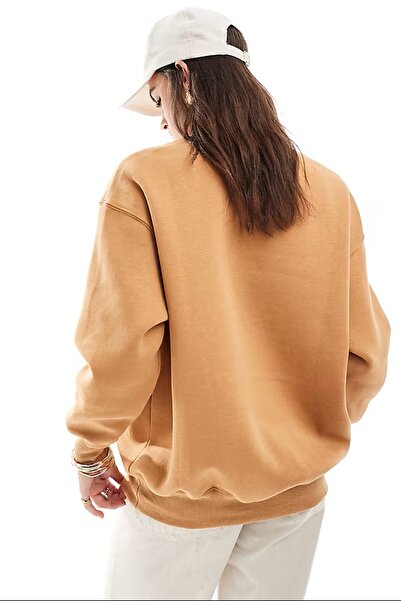 Nike Sportswear Essential Collection Fleece Oversized D Crew Women's Sweatshirt Orange