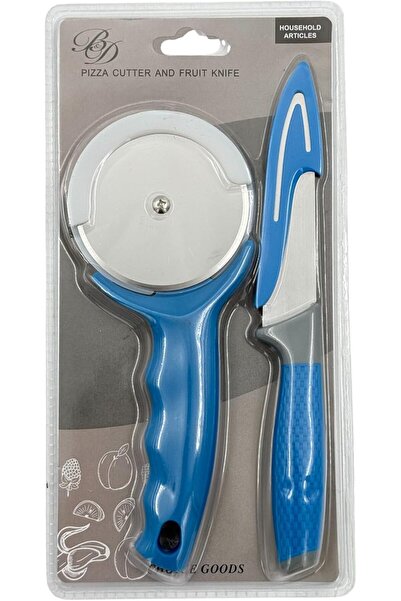 B&D 2-Piece Pizza Cutter and Knife Set — Stainless Steel Blades with Comfortable Handle