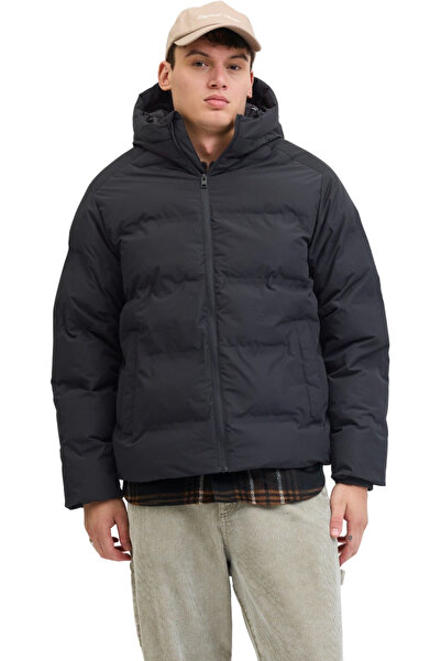 Jack & Jones JACK & JONES Soho Puffer Hood χειμερινό μπουφάν Sn - 12278749-Μαύρο