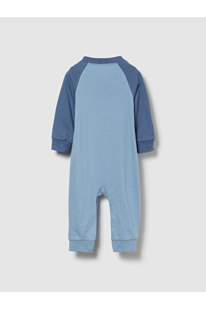 GAP Bebek Mavi Colorblock Brannan Bear Detaylı Logo Tek Parça Tulum