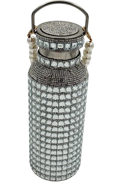 B&D B&DTools 500ml Luxury Crystal Vacuum Insulated Stainless Steel Thermos Bottle, Silver