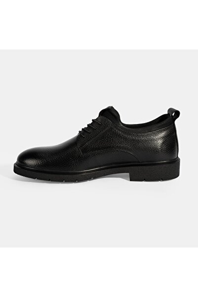 Desa Men's Black Lace-Up Leather Casual Shoes
