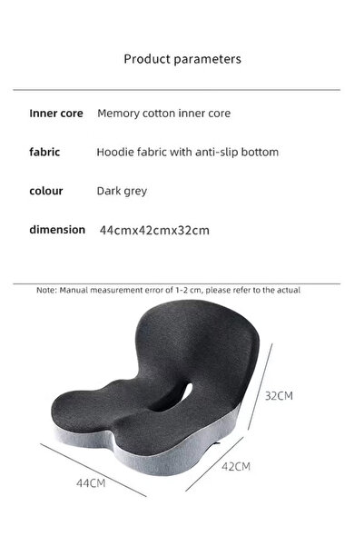 Generic Seat cushion and lumbar pillow, memory foam office chair pad for the back