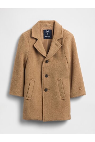 GAP Erkek Bebek Kahverengi Yün Karışımlı Palto