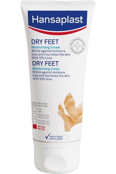 Hansaplast كريم مرطب للقدمين الجافة، 10% يوريا، 100 مل