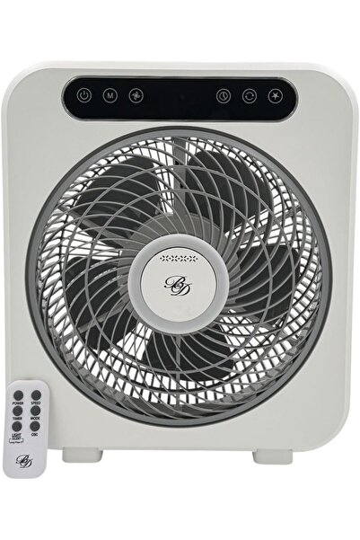 B&D 25 cm Box Fan — 4-14 hr Runtime, Remote Control, White