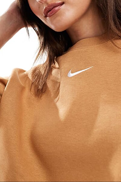 Nike Sportswear Essential Collection Fleece Oversized D Crew Women's Sweatshirt Orange