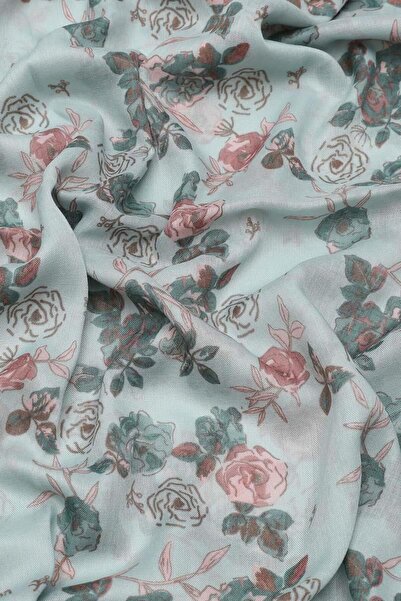 Levidor Mint Yeşili Relax Rose Şal