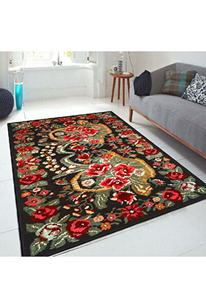Asi Home Traditional Flowers Rug, 160 x 230 cm, Velvet, Multicolor
