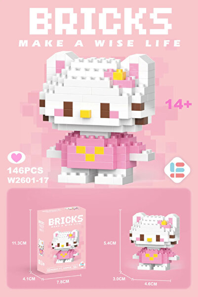 renkli outlet Bricks Pembe Hello Kitty 3D Mini Yapı Oyuncak rnkli80