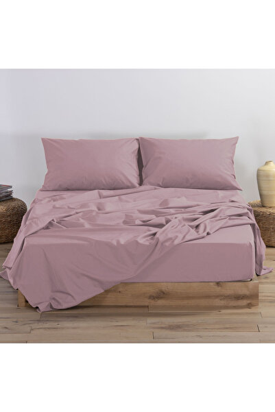 Nef Nef Homeware Queen Size cotton flat bedsheet Nef-Nef Basic 240x270 cm - Amethyst