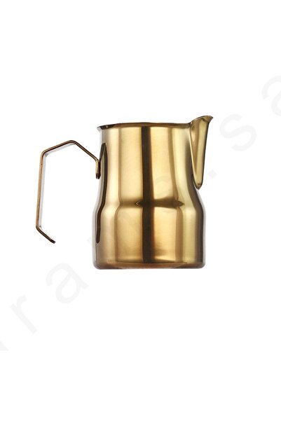 cc bin shihon 750ml milk pitcher for preparing coffee, lattes, and cappuccinos. Coffee milk frother. Stainless steel, gold finish.