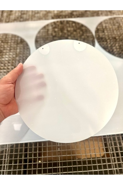 TIVIVOR Şeffaf Pleksi Kapı Süsü Süsleme Çemberi Yuvarlak Boş Pleksi 30 cm