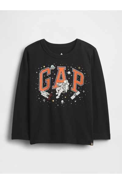 GAP Erkek Bebek Siyah Mix & Match Grafik Baskılı T-Shirt