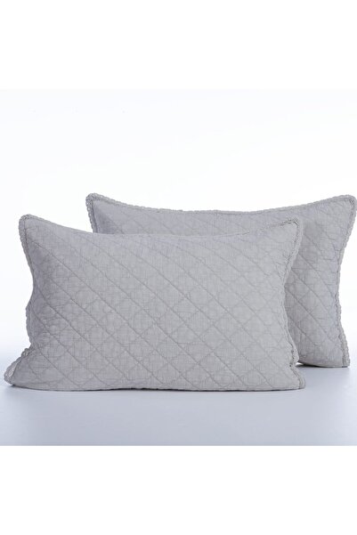 Nef Nef Homeware Set of 2 pillowcases 52×72 cm, cotton, Nef-Nef Brunno Serenity Silver