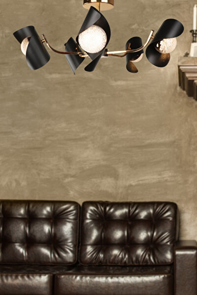 Begüsa Barella Ledli 5.Li Avize Gold Kaplama