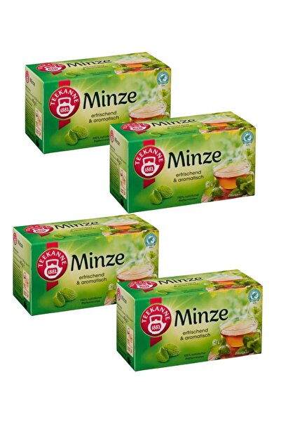 teekanne شاي النعناع عبوة اقتصادية من 4 قطع (4×20 - إجمالي 80 كيس) - شاي طبيع...