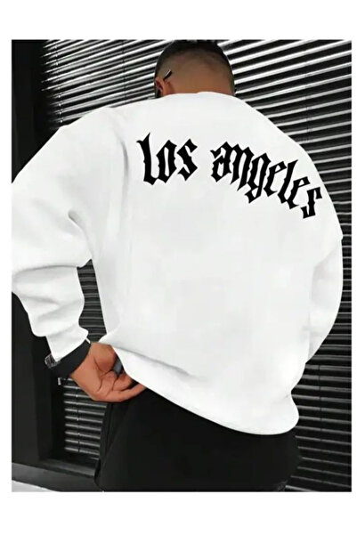 Bestteks SWEATSHIRT LOS ANGELES CU GULER ROTUND