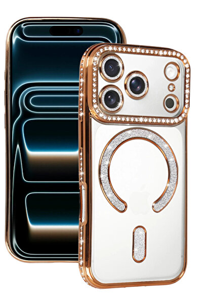 Fuchsia Apple iPhone 17 Pro Max Joke Simli Magneticsafe Case - Orange