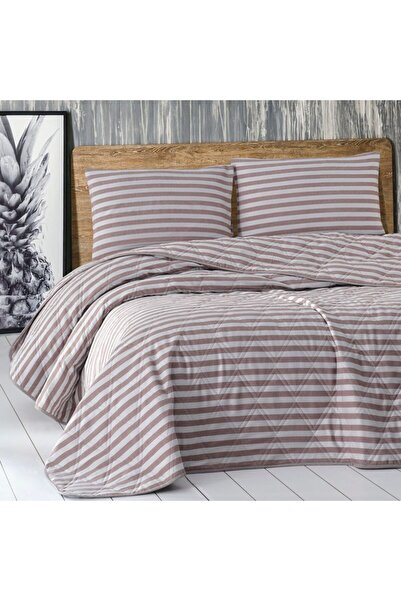 Asir Cuvertură de pat 240x225 cm Water Yollu Saten - Maro