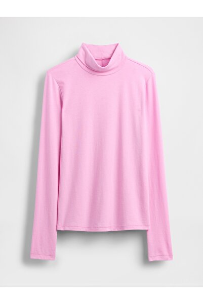 GAP Kadın Pembe Tüy Hafifliği Kayık Yaka Kazak