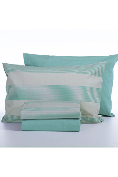 Nef Nef Homeware Nef-Nef Casual Stripe King-size bedding set 270x270 + 2x52x72 + fitted sheet 180x200 Petrol