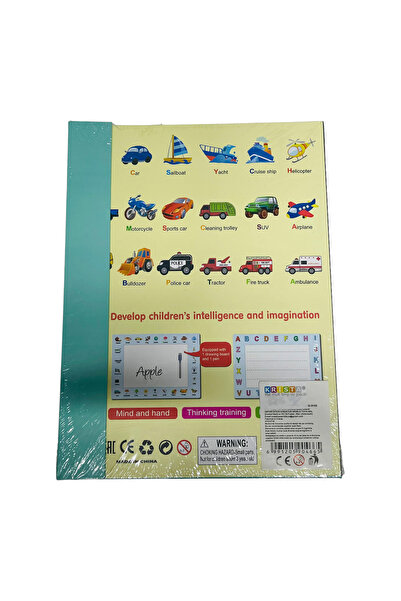 Krista Magnetic Educational Book with Puzzle Pieces, Writing Board and Marker – Vehicles