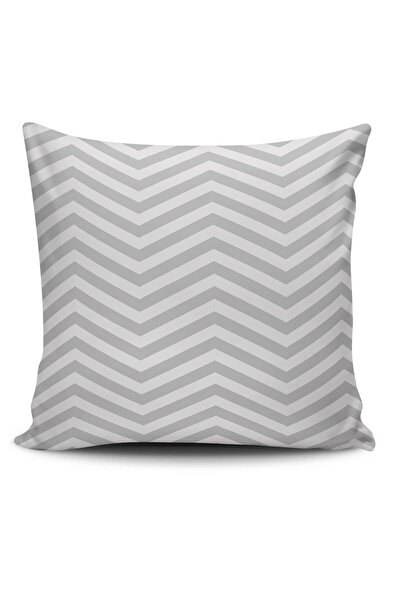 Asir Decorative Cushion 43x43 cm - White/Gray Stripes