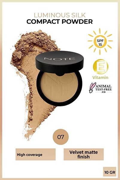 Note Cosmetics Luminous Silk Pressed Powder 07 Apricot