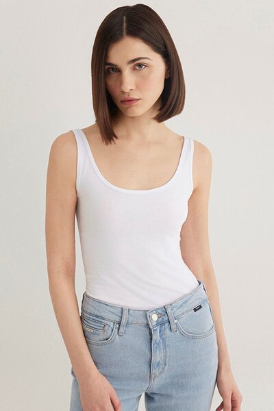 Mavi Kadın Askılı Basic Atlet