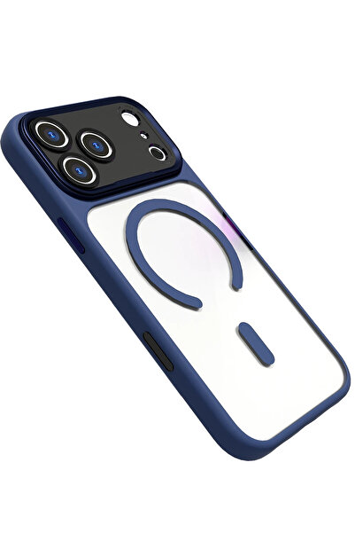 Fuchsia Apple iPhone 17 Pro Max Hazar Magsafe Cover - Navy Blue