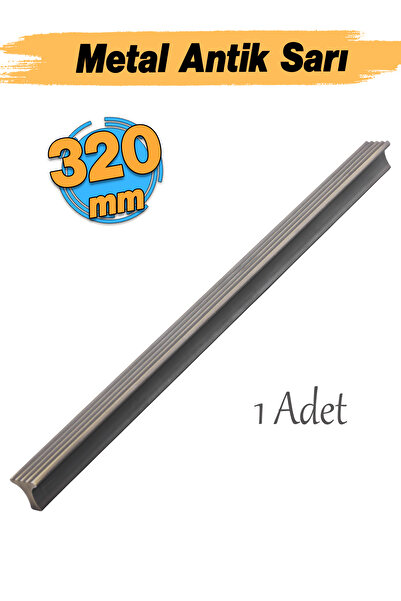 Badem10 Foça 320 mm 32 cm Soft Antique Yellow Metal Handle Cover Handle Durable Handles Furniture Drawer Cabinet