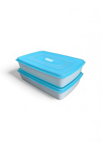 Saban 2-Piece Blue, Lockable Storage Container with Lid