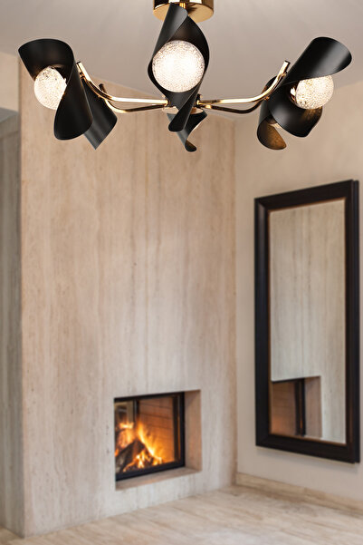 Begüsa Barella Ledli 6.Lı Avize Gold Kaplama