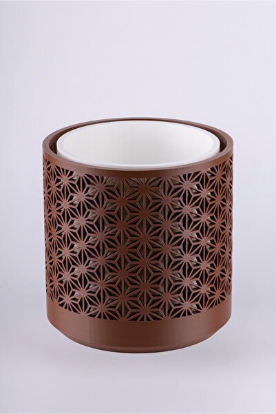 Floranti Geometrik Yıldız Desenli Dekoratif Saksı 21,5x21,5x21,5cm No.701.KH-17