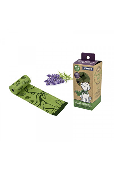 NAYECO Pungi igienice pentru câini - set 8 role x 15 buc - Lavandă