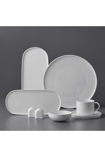 Jumbo Verdance 26 Parça 6 Kişilik Kahvaltı Takımı Beyaz