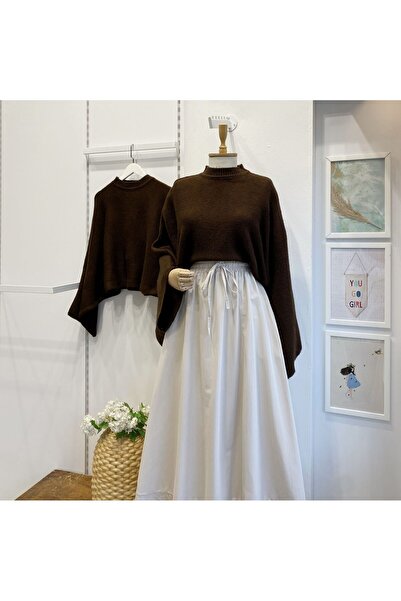 Faya Boutique Kahverengi Oversize Rosella Kazak