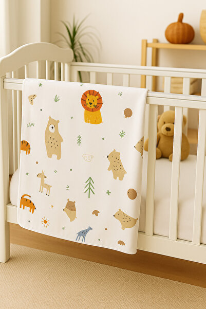 minial بطانية أطفال فلانيل 100% قطن معتمدة من أوكو تكس (100 × 85 سم)