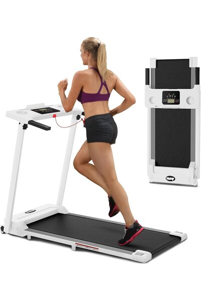 Lichico Portable Foldable Treadmill for Home with LED Display, 300 lb Capacity