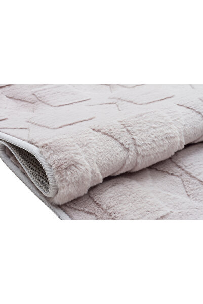 Bordo Halı Gri Diamond Desenli Yumuşak Peluş Halı – Kaymaz Tabanlı Modern Ev ...