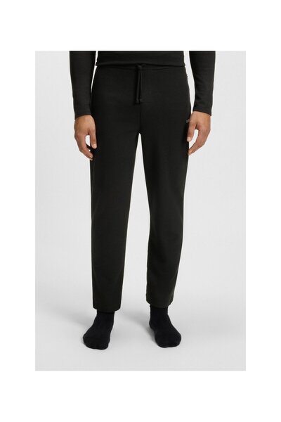 BOSS Nakışlı logolu pamuk karışımlı pijama altı