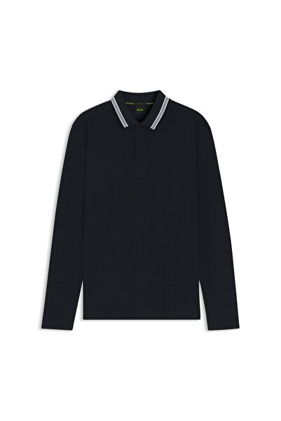 BOSS Logolu pamuk polo yaka tişört